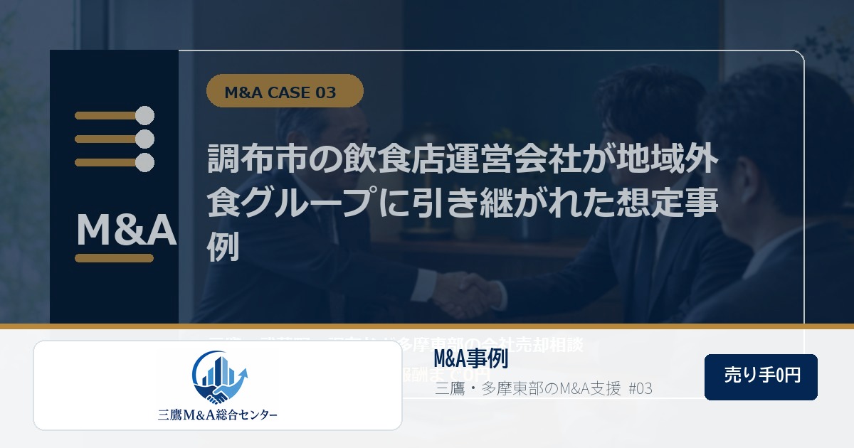 三鷹M&A総合センターのロゴ入りM&A事例アイキャッチ画像 03
