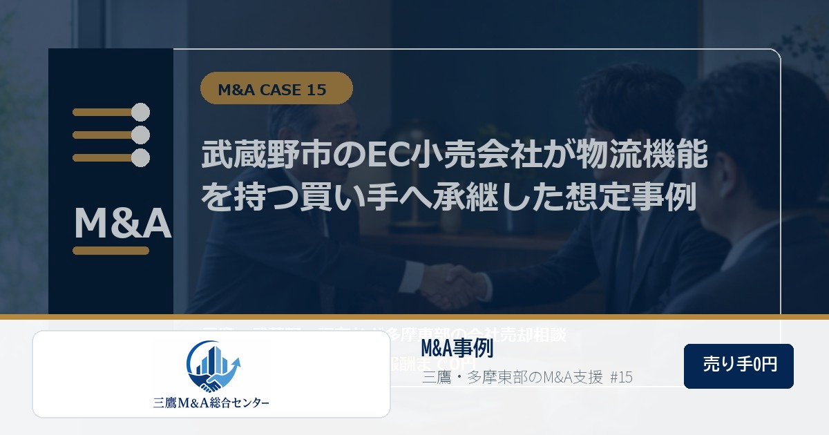 三鷹M&A総合センターのロゴ入りM&A事例アイキャッチ画像 15