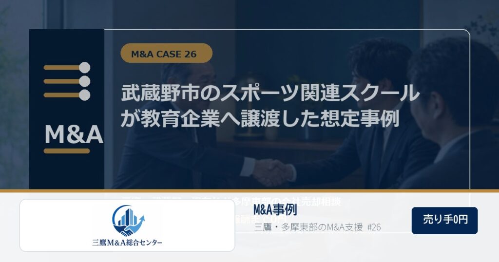三鷹M&A総合センターのロゴ入りM&A事例アイキャッチ画像 26
